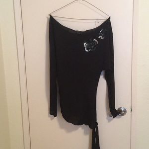 BCBG sequin flower top